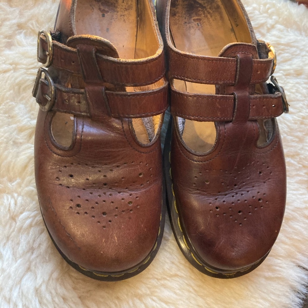 Vintage 90s Dr. Marten Mary Jane 8065 Made in England AW004 Brown Size 7